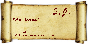Sós József névjegykártya