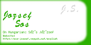 jozsef sos business card